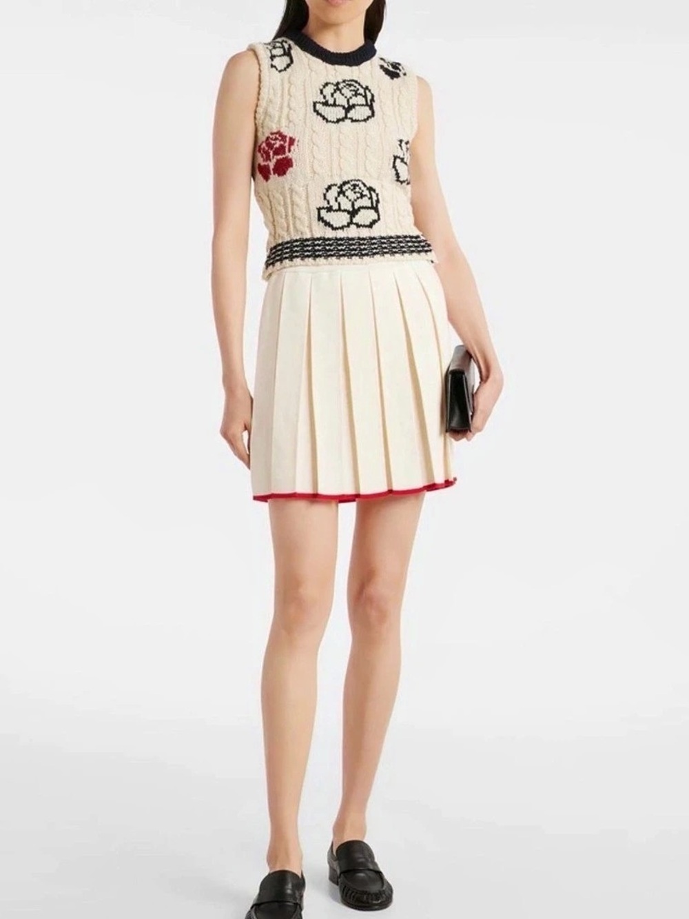 Thom Browne Floral intarsia wool and mohair vest IT42